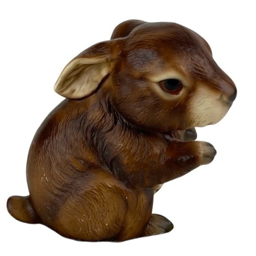 Japan Porcelain Brown Bunny Figurine Vintage